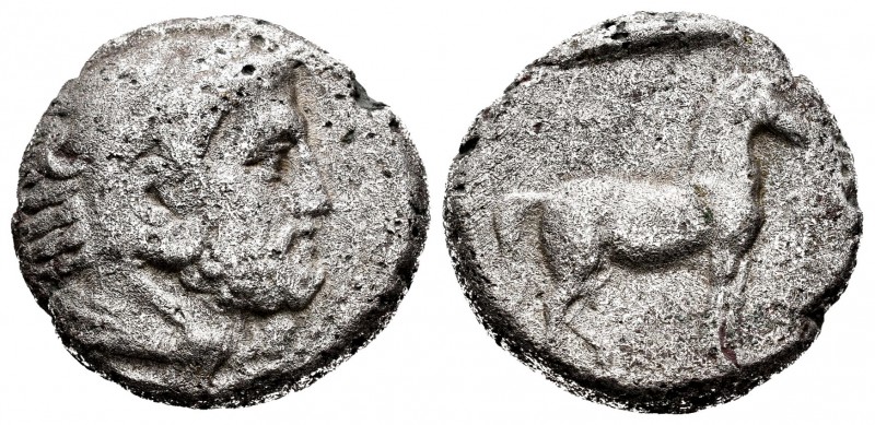 Macedonia. Amyntas III. Dracma. 393-369 a.C. (Gc-1508). (SNG Alpha Bank-189). Ag...