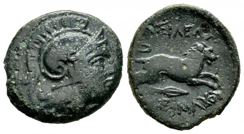 Reino de Tracia. Lisímaco. AE 19. 297-281 a.C. (Gc-6819). (Müller-61). Rev.: Leó...