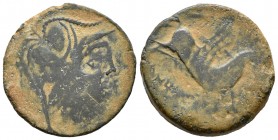 Untikesken. As. 130-90 a.C. Ampurias (Girona). (Abh-1200). (Acip-933). (C-11). Ae. 13,17 g. BC. Est...40,00.