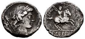 Crepusia. Denario. 82 a.C. Roma. (Ffc-659). (Craw-361/1b). (Cal-524). Ag. 3,27 g. BC+. Est...30,00.