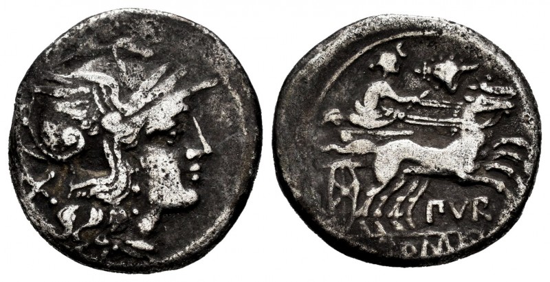 Furia. Denario. 169-158 a.C. Taller Auxiliar de Roma. (Ffc-729). (Craw-187-1). (...