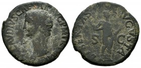 Claudio I. As. 41-42 d.C. Roma. (Spink-1859). (Ric-97). Rev.: LIBERTAS AVGVSTA SC. Libertad en pie con pielus y su brazo extendido. Ae. 10,79 g. BC. E...