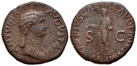 Antonia. Dupondio. 41-42 d.C. Roma. (Spink-1902). (Ric-92). Ae. 12,33 g. BC. Est...100,00.