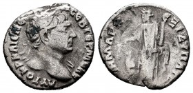 Trajano. Dracma. 98-117 d.C. Roma. (Sng Ans-1153). Rev.: Arabia con camello a sus pies. Ag. 2,88 g. BC+. Est...35,00.