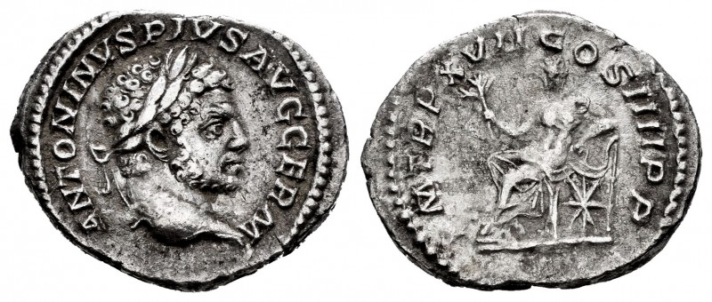Caracalla. Denario. 214 d.C. Roma. (Spink-6831). (Ric-238A). (Seaby-242). Rev.: ...