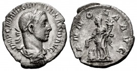 Alejandro Severo. Denario. 226 d.C. Roma. (Spink-7857). (Ric-133). (Seaby-23). Rev.: ANNONA AVG. Annona en pie a izquierda con espigas y cuerno de la ...