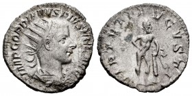 Gordiano III. Antoniniano. 241 d.C. Roma. (Spink-8684). (Ric-116). (Seaby-403). Rev.: VIRTVTI AVGVSTI. Hércules en pie a derecha, mano derecha en la c...