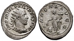 Filipo I. Antoniniano. 245-247 d.C. Roma. (Spink-8922). (Ric-28c). (Seaby-32). Rev.: ANNONA AVGG. Anona en pie a izquierda con dos mazorcas de maíz y ...