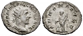 Filipo I. Antoniniano. 245-247 d.C. Roma. (Spink-8922). (Ric-28c). (Seaby-32). Rev.: ANNONA AVGG. Anona en pie a izquierda con dos mazorcas de maíz y ...