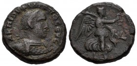 Filipo I. Tetradracma. 245-245 d.C. Alejandría. (Spink-9090). Rev.: Victoria a derecha con palma y corona, en el campo LS. Ae. 11,66 g. Escasa. BC+. E...
