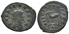 Galieno. Antoniniano. 267-268 d.C. Roma. (Spink-10201). (Ric-179). Rev.: DIANAE CONS AVG, en exergo XII. 3,72 g. MBC-. Est...30,00.