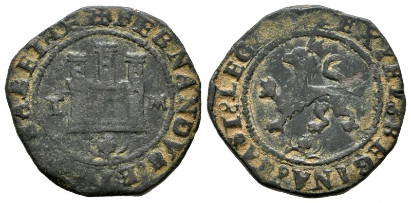 Fernando e Isabel (1474-1504). 2 maravedís. Toledo. (Cal-112). (Rs-773). Ae. 4,4...