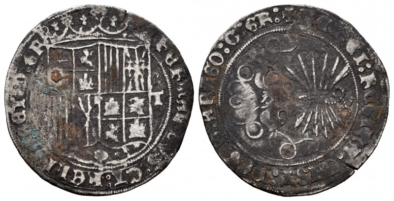 Fernando e Isabel (1474-1504). 1 real. Toledo. (Cal 2019-tipo 75). Ag. 2,95 g. B...