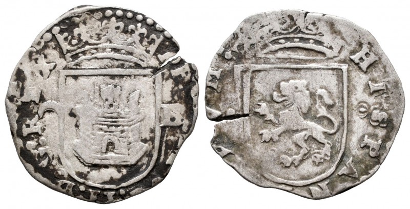 Felipe II (1556-1598). Cuartillo. Burgos. (Cal 2019-78). Ve. 2,32 g. BC+. Est......