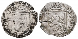 Felipe II (1556-1598). Cuartillo. Burgos. (Cal 2019-78). Ve. 2,32 g. BC+. Est...25,00.