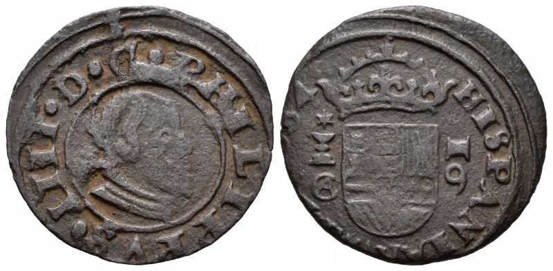 Felipe IV (1621-1665). 16 maravedís. 1664. Cuenca. (Cal-459). (Jarabo-Sanahuja-M...