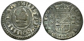 Felipe IV (1621-1665). 16 maravedís. 1663. Sevilla. R. (Cal 2019-497). Ae. 4,18 g. MBC+. Est...25,00.