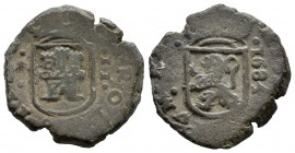 Carlos II (1665-1700). 2 maravedís. 1654. Coruña. (Cal 2019-54). Ae. 5,10 g. MBC-. Est...35,00.
