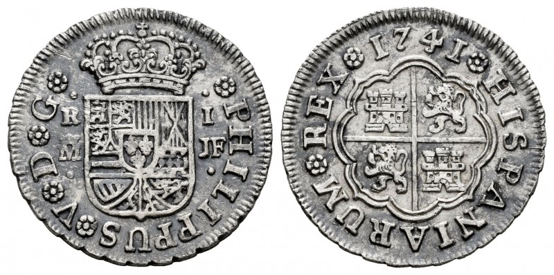 Felipe V (1700-1746). 1 real. 1741. Madrid. JF. (Cal-457). Ag. 2,80 g. MBC+. Est...