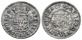 Felipe V (1700-1746). 1 real. 1741. Madrid. JF. (Cal-457). Ag. 2,80 g. MBC+. Est...65,00.