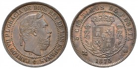 Carlos VII (1872-1876). 5 céntimos. 1875. (Cal 2019-2). Ae. 5,21 g. Coincidente. EBC. Est...150,00.
