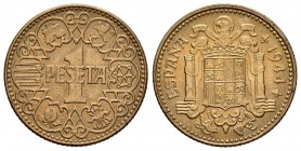 Estado Español (1936-1975). 1 peseta. 1944. Madrid. (Cal 2019-44). Cu-Ni. 3,48 g. SC. Est...30,00.