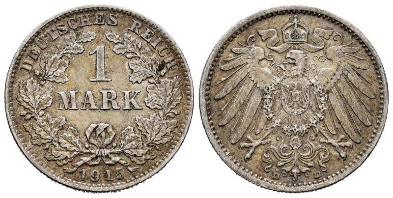 Alemania. 1 marco. 1915. Munich. D. (Km-14). Ag. 5,51 g. EBC-. Est...25,00.