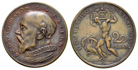 Alemania. Bavaria. Ludwig III. 20 marcos. 1913. Karlsruhe. G. Ae. 4,92 g. Prueba de Karl Goetz que nunca llegó a producción. Rara. MBC+. Est...100,00....