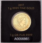 Canadá. Elizabeth II. 50 cents. 2017. Au. 1,00 g. En blister oficial del la Royal Canadian Mint. SC. Est...50,00.