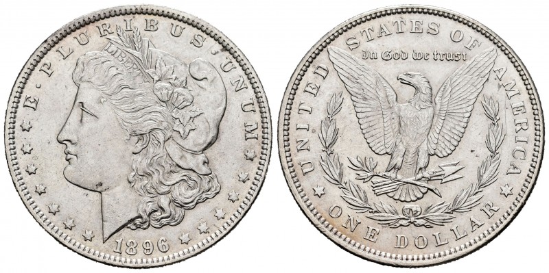 Estados Unidos. 1 dollar. 1896. Philadelphia. (Km-110). Ag. 26,76 g. EBC. Est......