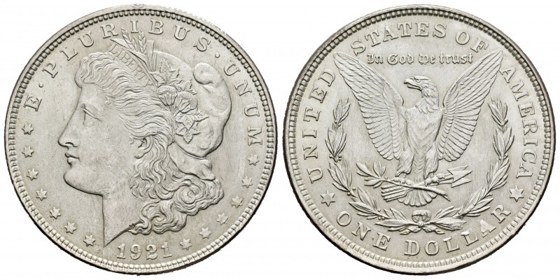 Estados Unidos. 1 dollar. 1921. Philadelphia. (Km-110). Ag. 26,66 g. Rayitas en ...