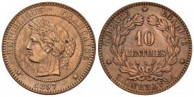 Francia. 10 céntimos. 1897. París. A. (Km-815.1). Ae. 10,10 g. EBC+/EBC. Est...35,00.