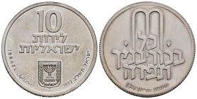 Israel. 10 lirot. 1972. (Km-61.1). Ag. 25,75 g. SC-. Est...20,00.