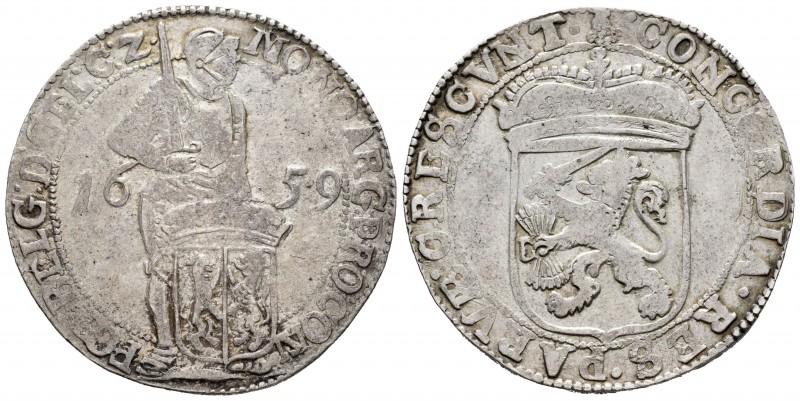 Países Bajos. 1 ducado. 1659. Gelderland. (Km-47.1). (Dav-4890). Ag. 28,03 g. MB...