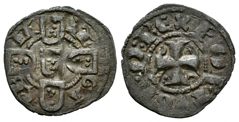 Portugal. Afonso III. Dinero. (1248-1279). (Gomes-01.12). Anv.: Estrella en 1 y ...