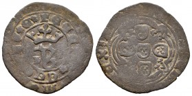 Portugal. Joao I. 1 real branco. (1385-1433). Lisboa. (Gomes-tipo 52). 2,54 g. BC+. Est...40,00.