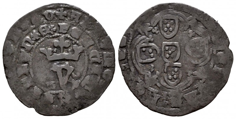 Portugal. Joao I. Real branco. (1415-1433). Lisboa. (Gomes-tipo 52). Ae. 2,32 g....