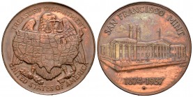 Estados Unidos. Ae. 25,87 g. Departamento del Tesoro, San Francisco Mint 1874-1937. Rayitas. EBC. Est...25,00.