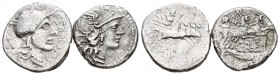 Lote de 2 denarios republicanos, Curtia y Reina. A EXAMINAR. BC+. Est...70,00.