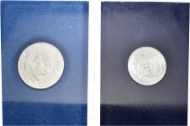 Francia. Lote de 2 piezas de "La Monnaie de Paris" de 1985 de 10 y 100 francos. Con su certificado y caja original. A EXAMINAR. SC. Est...35,00.