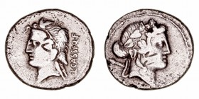 Cassia
Denario. AR. Roma. (78 a.C.). A/Cabeza de Baco a der., detrás tirso. R/Cabeza de Libera a izq., detrás L·CASSI·Q·F. 3.12g. FFC.556. Punzones d...