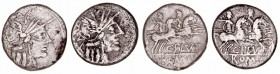 Plutia
Denario. AR. Lote de 2 monedas. FFC.1009. BC+ a BC-.
