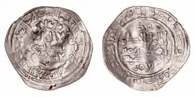 Califato de Córdoba
Al Hakem II
Dírhem. AR. Medina Azzahra. 356 H. 2.66g. V.455. Alabeada. (BC+).