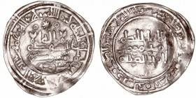 Califato de Córdoba
Al Hakem II
Dírhem. AR. Medina Azzahra. 357 H. 2.25g. V.458. Dobleces. (MBC-).
