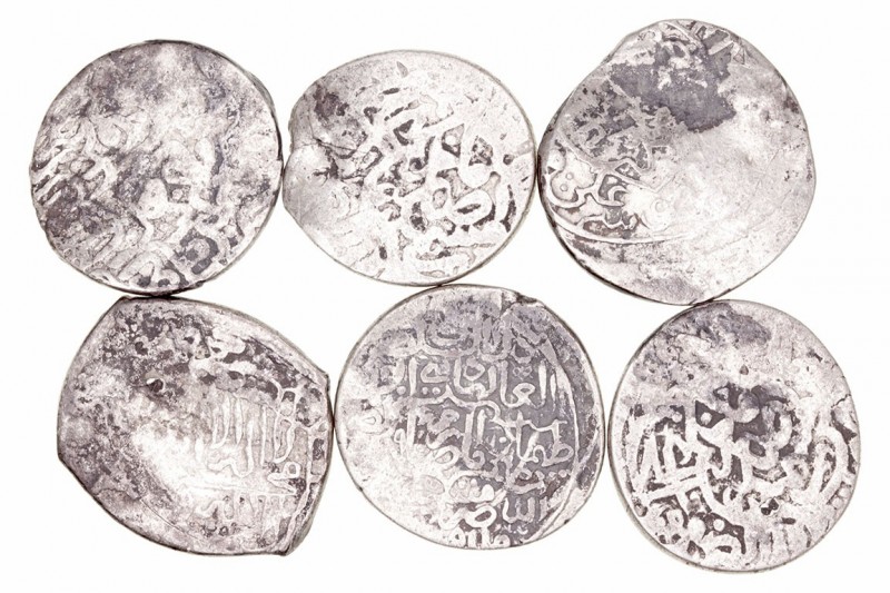 Los Ilkans, Mongoles de Persia
Dírhem. AR. (654-754 H.). Lote de 6 monedas. Mit...