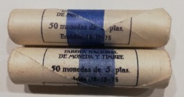Juan Carlos I
5 Pesetas. Cuproníquel. 1980 *80. Lote de 2 cartuchos de la FNMT (total 100 monedas). SC.