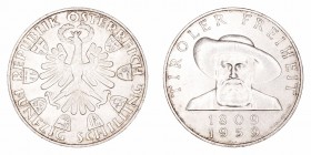 Austria 
50 Schilling. AR. 1959. Tiroler Freiheit. 20.04g. KM.2888. Escasa. EBC-/EBC+.