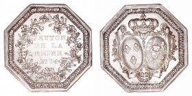 Francia Luis XVI
Jetón. AE. París. (1774) Hacia 1880. Jetón de la Reina (Maria Antonieta). Grabador Gatteaux. En en canto ley. CUIVRE. 12.72g. F.cf.1...