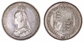 Gran Bretaña Victoria
Shilling. AR. 1887. 5.68g. KM.761. Escasa así. EBC-/EBC+.