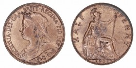 Gran Bretaña Victoria
1/2 Penny. AE. 1901. 5.59g. KM.-. Pátina y ligera manchita de verdín. (MBC+).